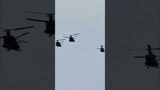 A trio of Boeing Chinooks flying over the Wye Valley [upl. by Zanahs]