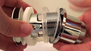 How to Install a pop up sink drain with overflow how to change a sink drain easily in 30 sec [upl. by Sukramed646]