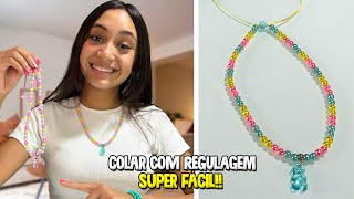 COMO FAZER COLAR DE MIÇANGAS COM REGULAGEM FÁCIL  O MUNDO DE LARISSA [upl. by Dib]