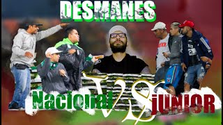 Nacional VS Junior desmanes [upl. by Aleik]