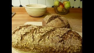 Sauerteigbrot in dreistufiger Teigführung ohne Hefe aber mit Natursauerteig [upl. by Vallonia]