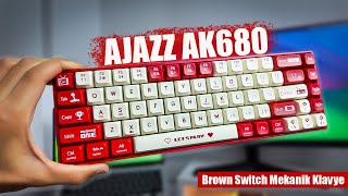 Ajazz AK680 Brown Switch Mekanik Klavye  Kutu Açılışı ajazz ajazzak680 keyboard [upl. by Heyward]