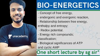 Bioenergetics biochemistry  concept of free energy  Exergonic and endergonic  redox potential [upl. by Deeraf576]