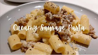 Creamy Sausage Pasta Recipe with Sweet Italian Sausage [upl. by Nirtiac574]