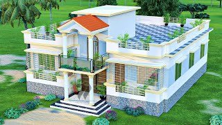 5 BEDROOM HOUSE PLANS BARIR DESIGN BANGLADESH [upl. by Atteirneh140]