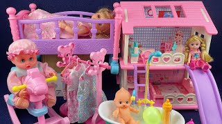 10 Minutes Satisfying with Unboxing Barbie Villa PlaysetDoll Bath Toys Review ASMR [upl. by Healion]