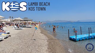 Kos town  Lambi beach walk  4K [upl. by Guthry]