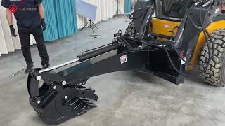 Skid Steer Backhoe Digger Bucket Attachment with 15quot Bucket Universal Mount Plate [upl. by Arahsat]