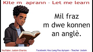 Fraz anglè pou debitan  APRANN ANGLE 1  Haitian Creole Phrases For Beginners  LEARN CREOLE 1 [upl. by Fedirko]