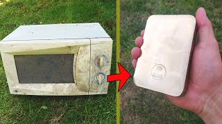 Microwave meltdown Copper casting Trash to Treasure ASMR Metal Melting [upl. by Yrrot903]