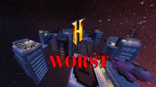 Playing on the WORST bedwars maps in HYPIXEL [upl. by Etnaud]