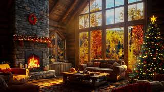 🎄 Cozy Christmas Ambience 2025  Christmas Jazz Snowfall amp Fireplace for Relaxation amp Studying ❄️ [upl. by Yelsha311]