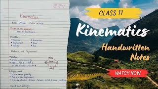 Kinematics Class 11 Notes  Physics  NEET  CBSE  HSC Board neet class11 physics aiims [upl. by Eanrahc]