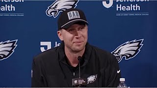 💚 Nick Foles very emotional thanking family  reflecting Eagles Super Bowl at Retirement Presser [upl. by Eisac]