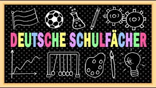 Deutsch lernen Schule amp Schulfächer  German lesson intermediate school subjects A2  B1  B2 [upl. by Fawn]