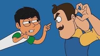 UNA animación de HELLO NEIGHBOR   Fernanfloo [upl. by Nnylannej]