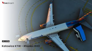 Live Flight Experience Boeing 737800  From Katowice EPKT to Rhodes LGRP [upl. by Akahc353]