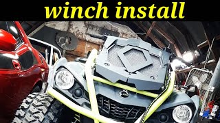 2021 can am xmr 570 outlander winch instal [upl. by Draude]