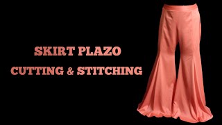 skirt plazo cutting and stitching  skirt plazo  shabbir master [upl. by Aniryt]