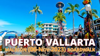 Malecón de Puerto Vallarta completo 06Nov2023 Full Walking Tour Puerto Vallarta Boardwalk [upl. by Hnad]