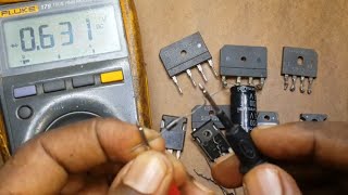 Comment TESTER un PONT DE DIODE avec un Mutimetre Voltmetre FLUKE ELECTRONIQUE Multimeter [upl. by Cheria368]