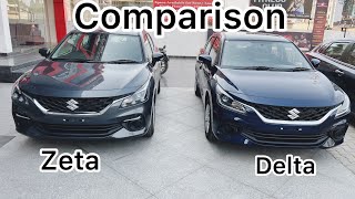 Baleno Delta vs zeta 2023 Model ❤️full comparison Pricefeaturesspace [upl. by Ainuj]