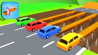 Double Flatbed Trailer Truck vs Speedbumps Train vs Cars BeamngDrive  Flatbed Trailer [upl. by Sayers]