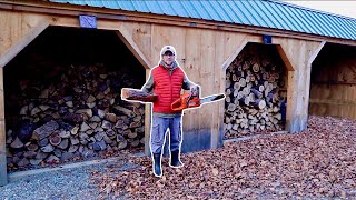 Prepping the Homestead For WINTERWhat it Really Takes to Heat a Homestead with WOOD [upl. by Ymerej]