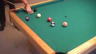 Using the 30 and 90 degree rules to aim billiard carom and kiss shots from VEPSI NV B69 [upl. by Lurlene]