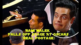 Rami Malek Falls Off Stage After Winning Best Actor At Oscars 2019 Real Footage [upl. by Razid]