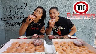 Epic Cheat Day 9  10000 Calorie Dompierre Donut Challenge [upl. by Akienaj]