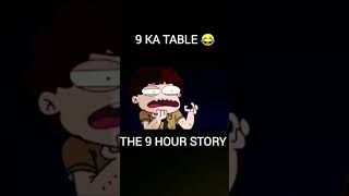 9 KA TABLE 😂🤣🥰 shortvideo cartoon viralshorts youtubeshorts [upl. by Eenerb837]