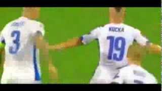 Slovakia vs Spain 10 Goal Juraj Kucka Free Kick [upl. by Nart]