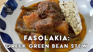 Evan Karas How to Make Fasolakia  A Traditional Greek Green Bean Stew [upl. by Kuehn281]