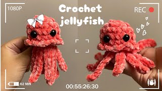 Amigurumi tutorial  crochet cute jellyfish plushie beginners step by step [upl. by Jabez]