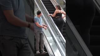 Touching Hands On Escalator Prank 😋🍌 shorts lift [upl. by Llerut840]