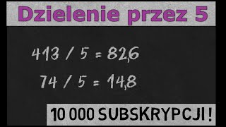 Błyskawiczne dzielenie przez 5  fundamenty szybkiego liczenia w pamięci [upl. by Soren979]