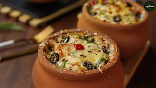 Ultimate Matka Pizza  Street Style Matka Pizza Clay Cup Pizza Recipe by SooperChef [upl. by Helban]