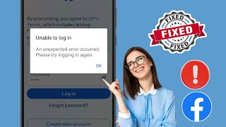 Facebook Unable To Login Problem  An Unexpected Error Occurred Please Try Logging In Again [upl. by Tama]