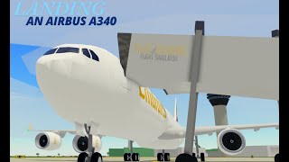 TakeoffLanding an A340 in PTFS  Roblox [upl. by Beltran634]