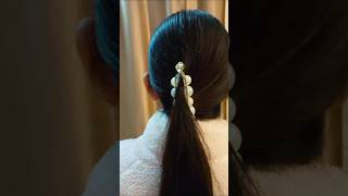 Cute hairstyle with banana clutcher trendingshorts trending [upl. by Gearalt]