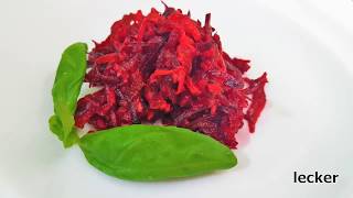 ►Rote Beete Salat Rote BeteApfel Rohkostsalat Rote Bete Salat Rote Beete Salat selber machen [upl. by Brittani970]