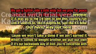 Josh Thompson  Way Out Here  Country  Karaoke [upl. by Atkins]