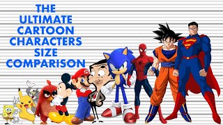 The Ultimate Cartoon Characters Size Comparison [upl. by Adamik]