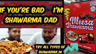 MEESA SHAWARMA  PANI PURI  MINI BURGER  CONE SHAWARMA  TAMBARAM  FOOD REVIEW TAMIL  PETTA RAP [upl. by Aneras]