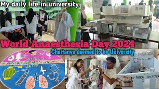 World Anaesthesia Day 2024 ll My daily life in university ll vlog university hyderabad cdu [upl. by Pavel]