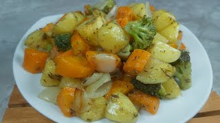 Its so delicious that I make it almost every day Roasted Vegetables Recipe Happycall Double Pan [upl. by Godden958]