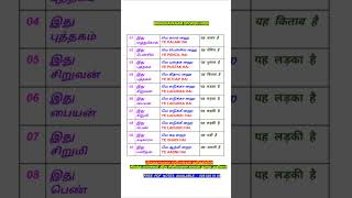 Part 08 Daily use Hindi sentences through Tamil Most important Hindi sentence through Tamil [upl. by Glassco]