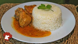 Guiso de Pollo Peruano con Arroz Blanco una Receta fácil de preparar  Receta con Arroz de Perú [upl. by Morehouse]