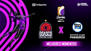 OSASCO 3 X 0 PINHEIROS  COMPACTO DO JOGO  SUPERLIGA FEMININA 202324 [upl. by Hsepid]